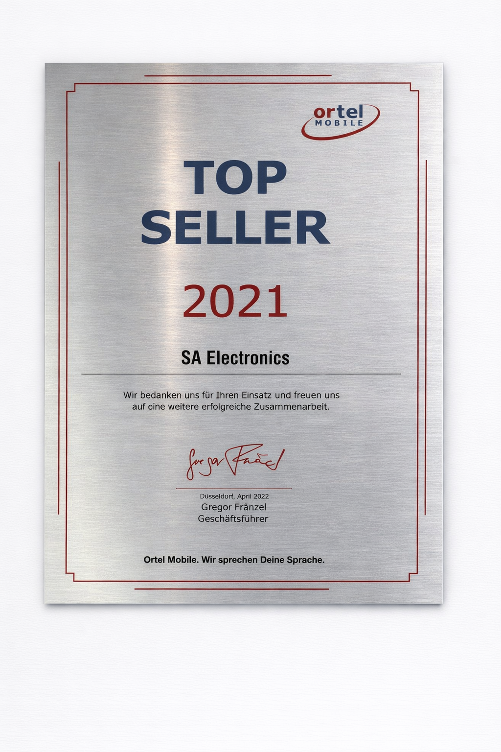 Top Seller Ortel Mobile Zertifikat 2021