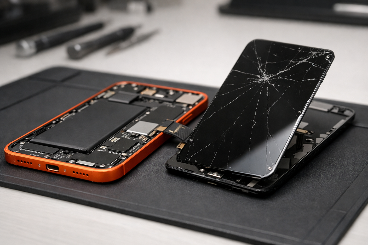 Displayreparatur im Gesch&auml;ft von SA Electronics